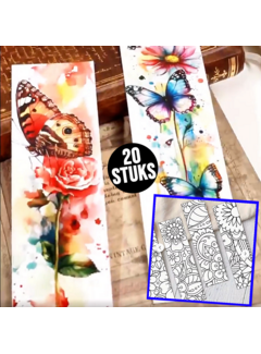 Allernieuwste.nl® 20 stuks Mandala & Bloemen Bladwijzer Set **
