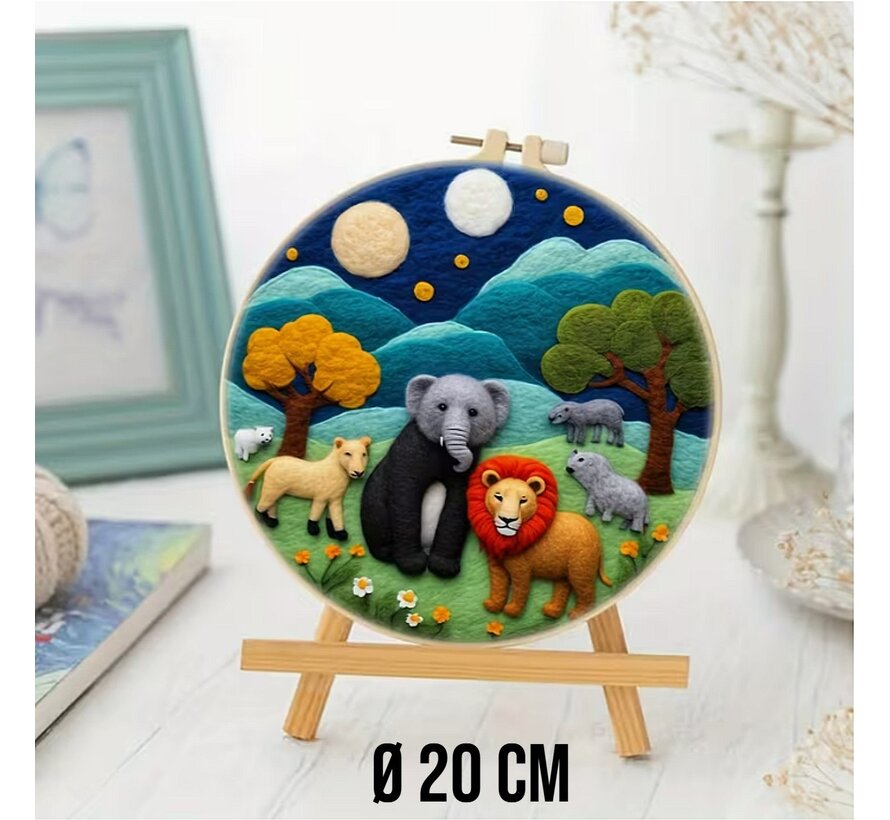 DIY Naaldvilt Wolvilt Pakket Fantasiedieren – Complete Starterset – Met Wol, Naalden, Borduurring & Handleiding – Creatief Hobbypakket voor Beginners & Gevorderden