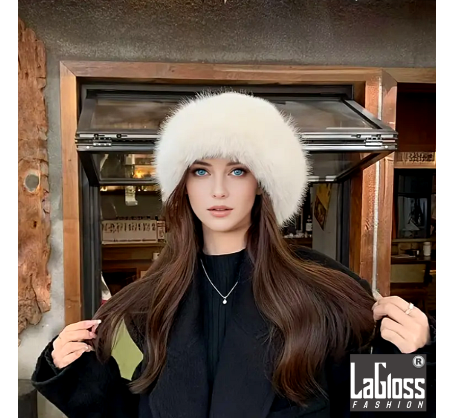 LaGloss® FakeFur Muts Licht Beige - Modieus & Winterwarm - 55-59cm - Faux Fur Stijl