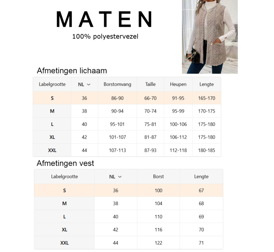 LaGloss® Mouwloos Vest Teddy Khaki - Bodywarmer Pluche - Modieuze Winter Bodywarmer - Maat XL