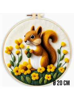 Allernieuwste.nl® DIY Naaldvilt Wolvilt Pakket – Eekhoorn