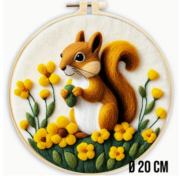 Allernieuwste.nl® DIY Naaldvilt Wolvilt Pakket – Eekhoorn