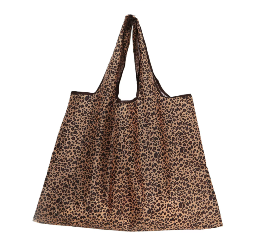 LaGloss® XL Boodschappen Tas met Luipaardprint Grote Trendy Strandtas Beach Bag 45 x 38 cm Schoudertas - Opvouwbare Shopper Luipaard Print XL Tas %%