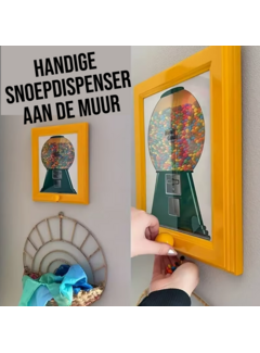 Allernieuwste.nl® Snoep Dispenser Fotolijst Geel – 21×30 cm