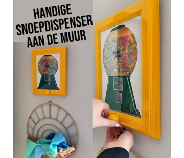 Allernieuwste.nl® Snoep Dispenser Fotolijst Geel – 21×30 cm