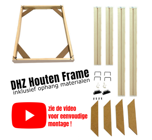 Allernieuwste.nl Allernieuwste.nl® Houten Frame voor Canvas Doek 70 x 100 cm - Diamond Painting - Schilderen op nummer - Kunst aan je muur