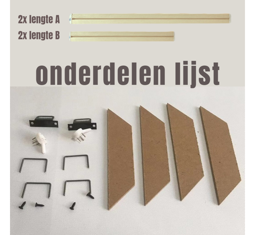 Allernieuwste.nl® Houten Frame voor Canvas Doek 80 x 120 cm - Diamond Painting - Schilderen op nummer - Kunst aan je muur