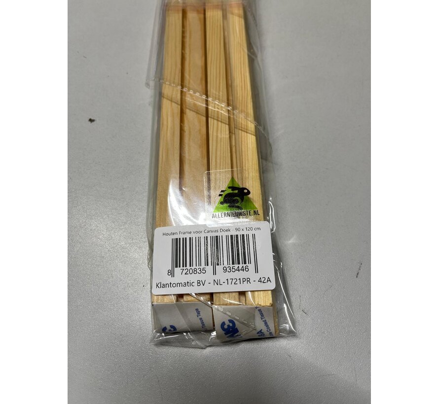 Allernieuwste.nl® Houten Frame voor Canvas Doek 90 x 120 cm - Diamond Painting - Schilderen op nummer - Kunst aan je muur