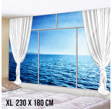 Allernieuwste.nl Wandkleed Cruiseboot Uitzicht Op Zee - 230x180cm