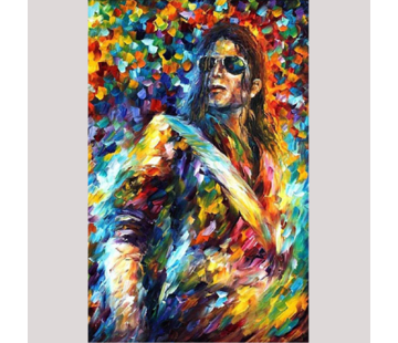 Allernieuwste.nl Canvas Schilderij Michael Jackson Graffiti - 50 x 70 cm