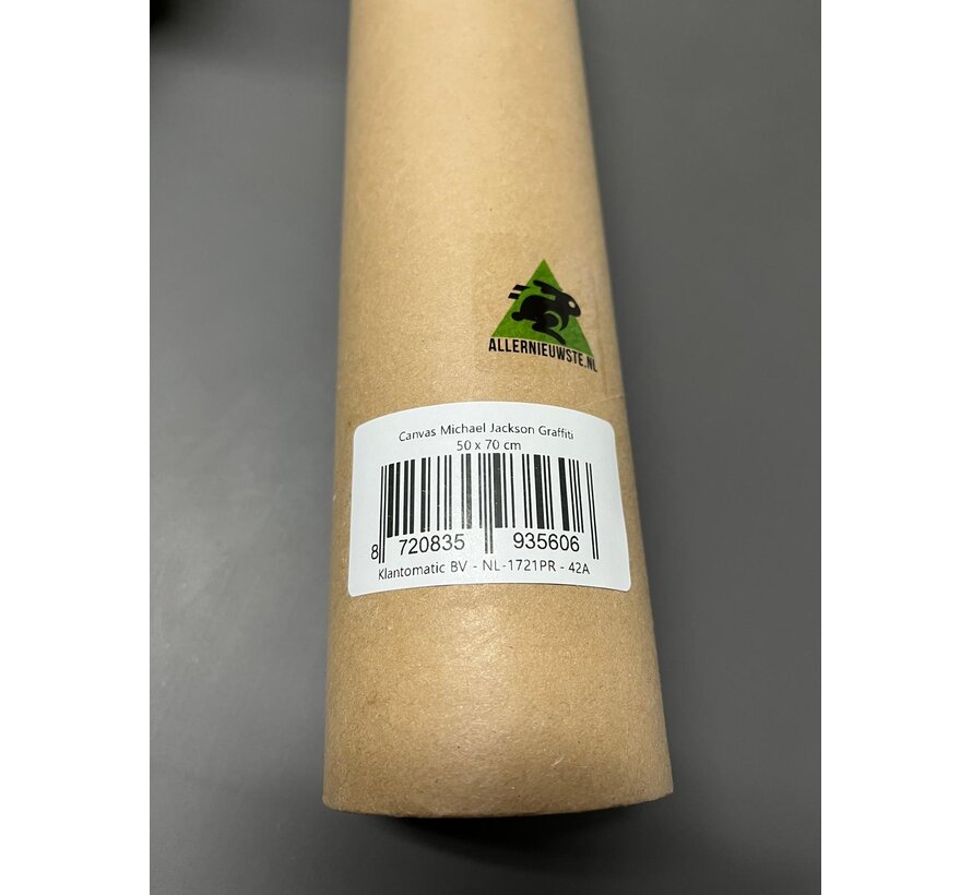 Allernieuwste.nl® Canvas Schilderij Michael Jackson Graffiti - Zanger Songwriter Danser Grafiti - Kleur - 50 x 70 cm