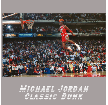 Allernieuwste.nl Canvas Schilderij Michael Jordan Classic Dunk - 50 x 70 cm