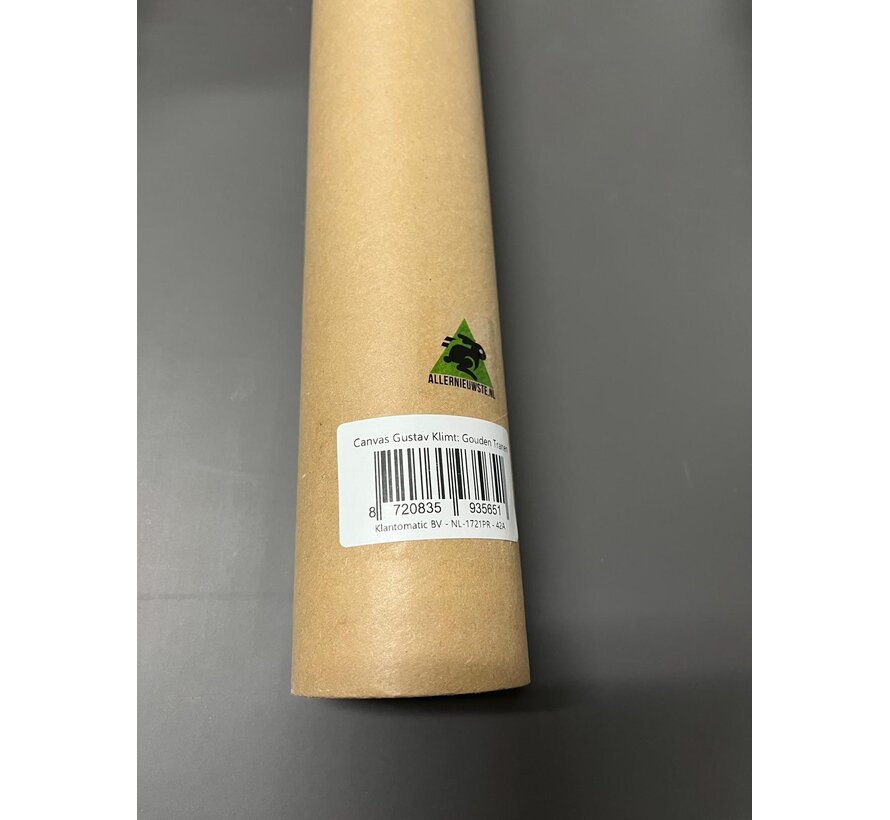 Allernieuwste.nl® Canvas Schilderij Gustav Klimt: Gouden Tranen - Poster - Vrouw - Kunst - Modern Graffiti - 56,5 x 56,5 cm  Kleur