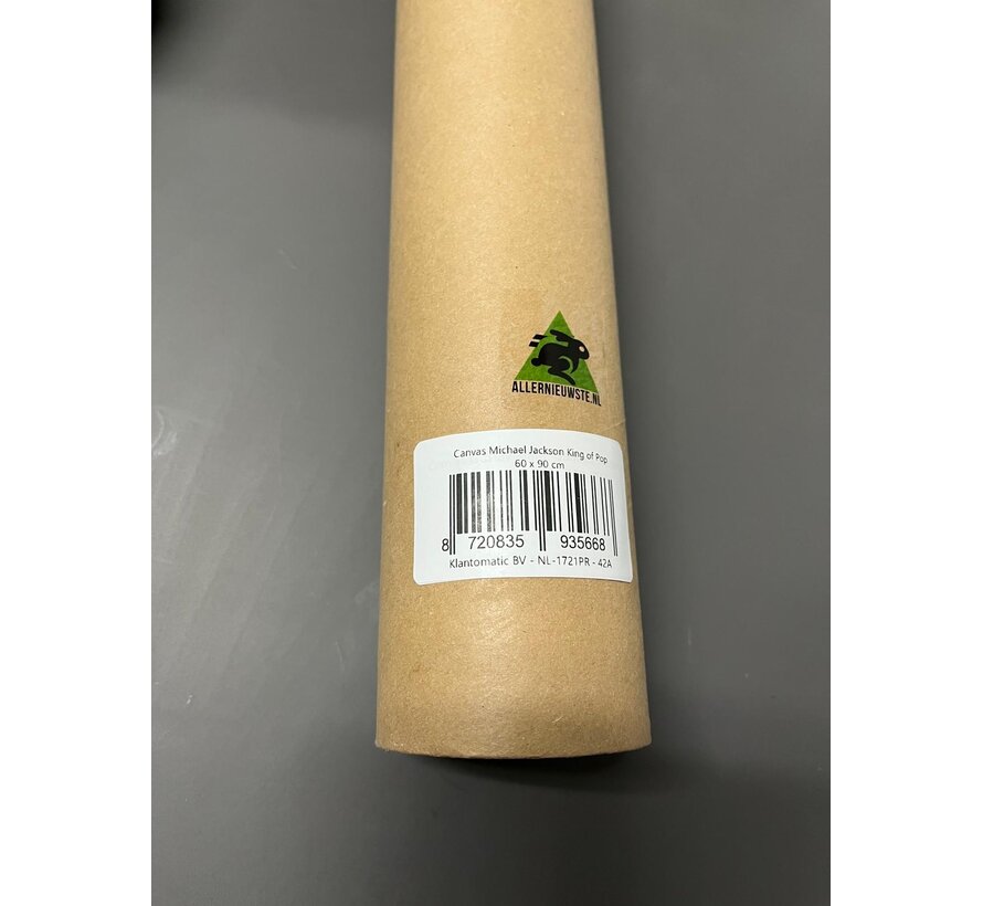 Allernieuwste.nl® Canvas Schilderij Michael Jackson King of Pop - Zanger Songwriter Danser - Kleur - 60 x 90 cm