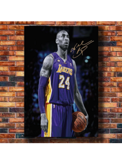 Allernieuwste.nl Canvas Schilderij Basketbal Legende Kobe Bryant - 70 x 100 cm