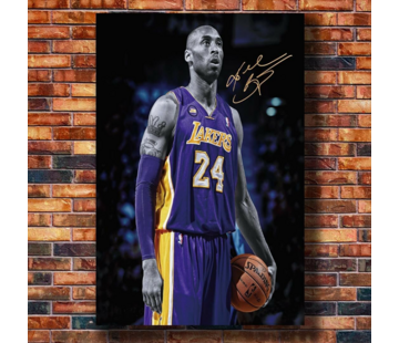 Allernieuwste.nl Canvas Schilderij Basketbal Legende Kobe Bryant - 70 x 100 cm