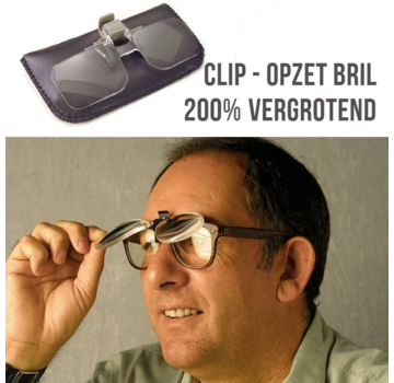 Allernieuwste.nl Clip On Loepbril - 200% Vergrotend **