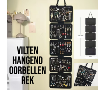 LaGloss Zwarte Vilten Sieraden Organizer - 5 Panelen
