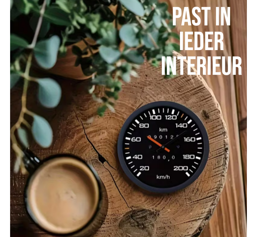 Set van 8 stuks Dashboard Onderzetters – Houten Coasters met 8 Prints – Hittebestendig & Antislip – Rond 10 cm