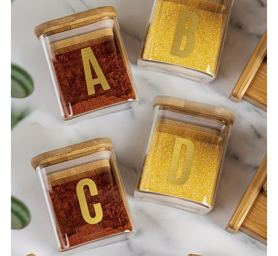 Allernieuwste.nl® 6 vellen Letter Cijfer Stickers Plakletters Goud Brons - 5 cm Hoog - Letters Cijfers Symbolen - Voor Binnen en Buiten - SET van 6 Vellen %%