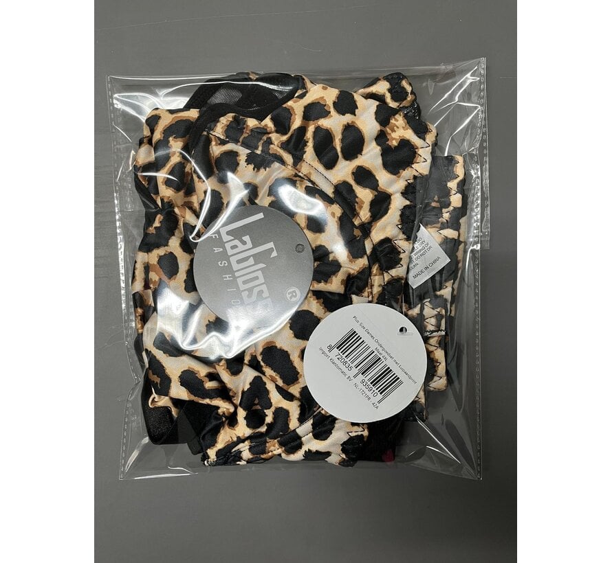 LaGloss® Plus-Size Dames Ondergoedset met Luipaardprint – Comfortabel, Zacht & Verstelbaar – Maat 4XL
