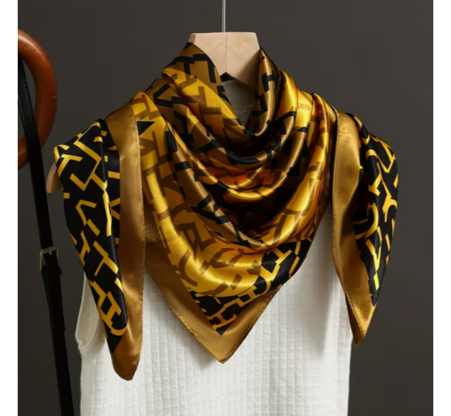 LaGloss® Vintage Paisley Sjaal Vierkant – Boheemse Sjaal Lente/Zomer -90 x 90 cm