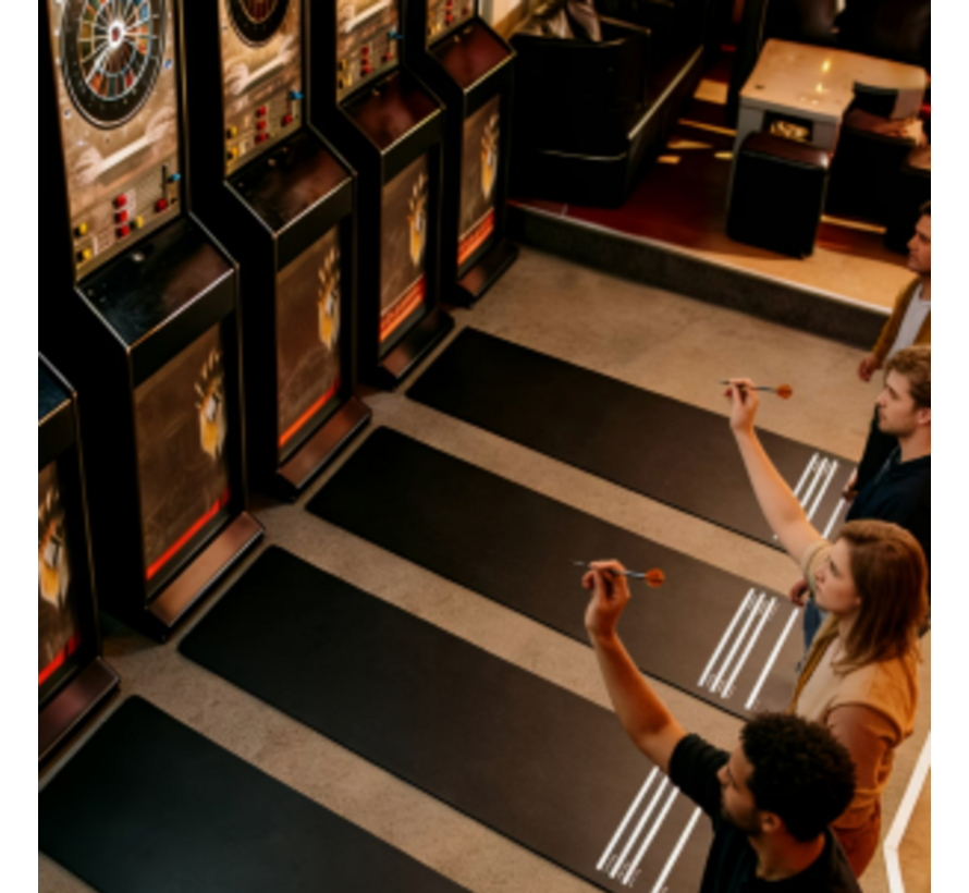 Professionele Dartmat 300x34 cm – EVA Beschermmat met 4 Werpafstanden voor Soft & Steel Tip