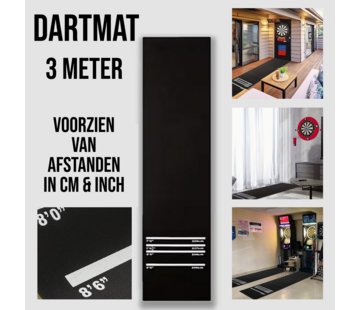 Allernieuwste.nl® Professionele Dartmat 300x34 cm – 4 Werpafstanden