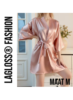 LaGloss Roze Dames Badjas – Maat M