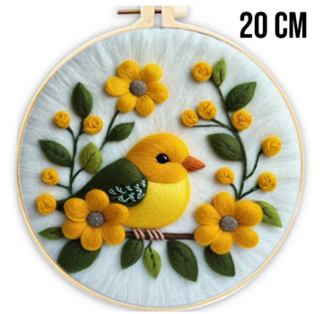 Allernieuwste.nl® DIY Naaldvilt Wolvilt Pakket – Gele Vogel