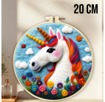 Allernieuwste.nl® DIY Naaldvilt Wolvilt Pakket – Eenhoorn