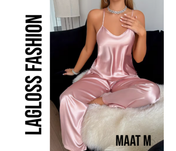LaGloss Roze Dames Pyjama Set – Maat M