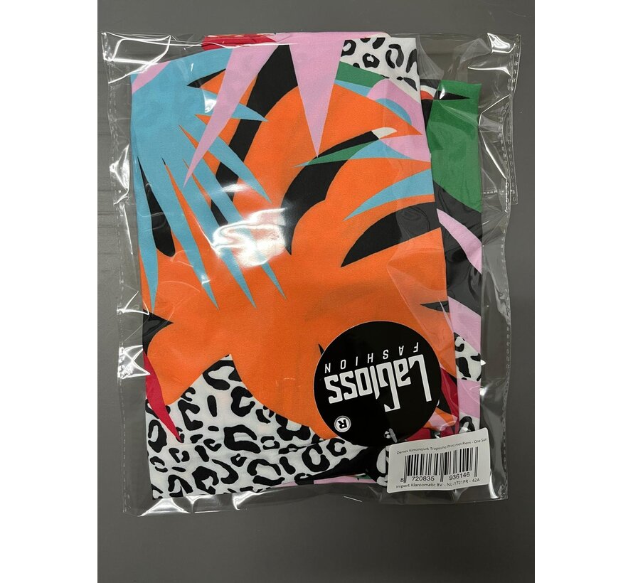 LaGloss® Dames Kimonojurk Tropische Print met Riem – Strandjurk & Maxi jurk – Kimono - One Size