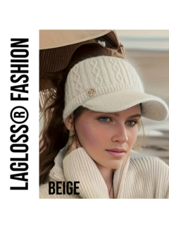 LaGloss Fleece Gevoerde Dames Baseballpet - Beige