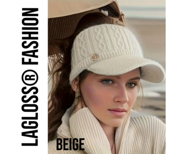 LaGloss Fleece Gevoerde Dames Baseballpet - Beige