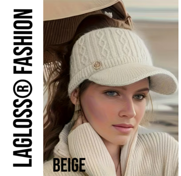 LaGloss Fleece Gevoerde Dames Baseballpet - Beige