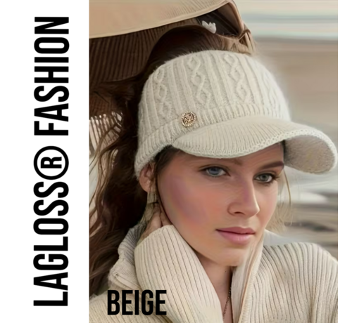 LaGloss LaGloss® Fleece Gevoerde Dames Baseballpet – Stretch Winterpet – Beige