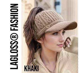 LaGloss Fleece Gevoerde Dames Baseballpet - Khaki