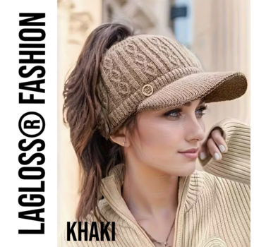 LaGloss Fleece Gevoerde Dames Baseballpet - Khaki