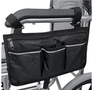 Allernieuwste.nl Rolstoeltas met 4 Opbergvakken - 32.5 x 18 cm - ZWART