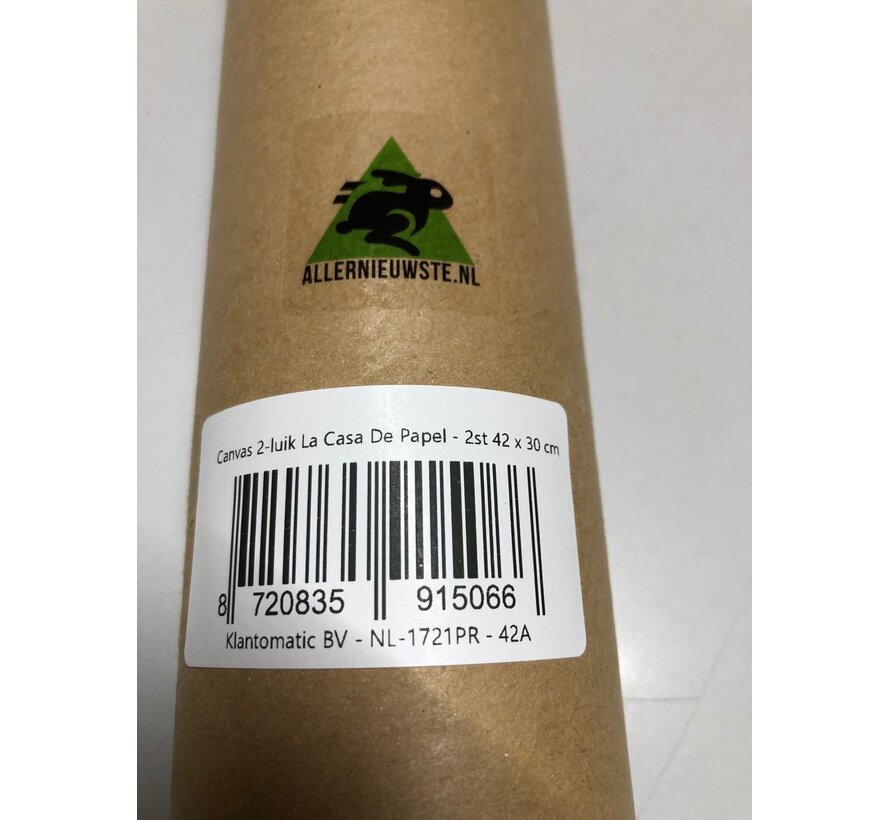 Allernieuwste.nl® Canvas Schilderij - Serie Kleur - Multicolor - 42 X 30 Cm