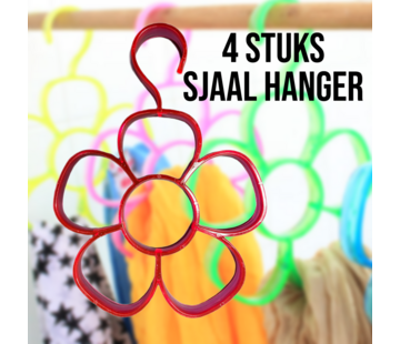 Allernieuwste.nl® 4 STUKS Sjaal Stropdas Hanger - Rood/Roze - 26 x 18.5 cm