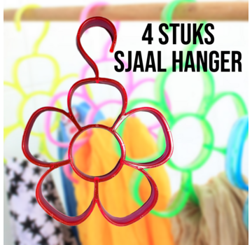 Allernieuwste.nl® 4 STUKS Sjaal Stropdas Hanger - Rood/Roze - 26 x 18.5 cm