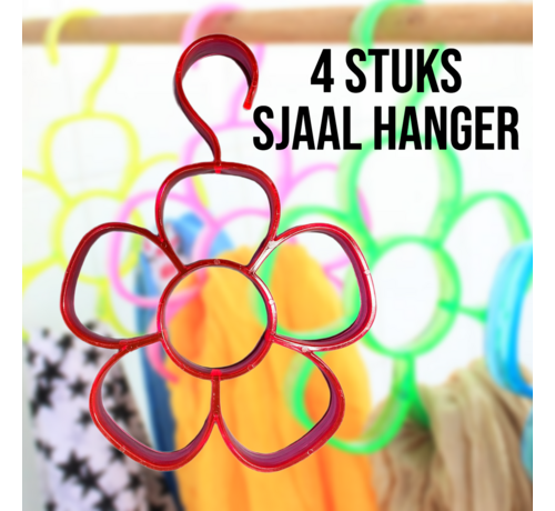 Allernieuwste.nl® 4 STUKS Sjaal Stropdas Hanger Organizer voor Sjaal en Stropdas - Multifunctioneel - Rood/Roze - 26 x 18.5 cm - Set 4 Stuks