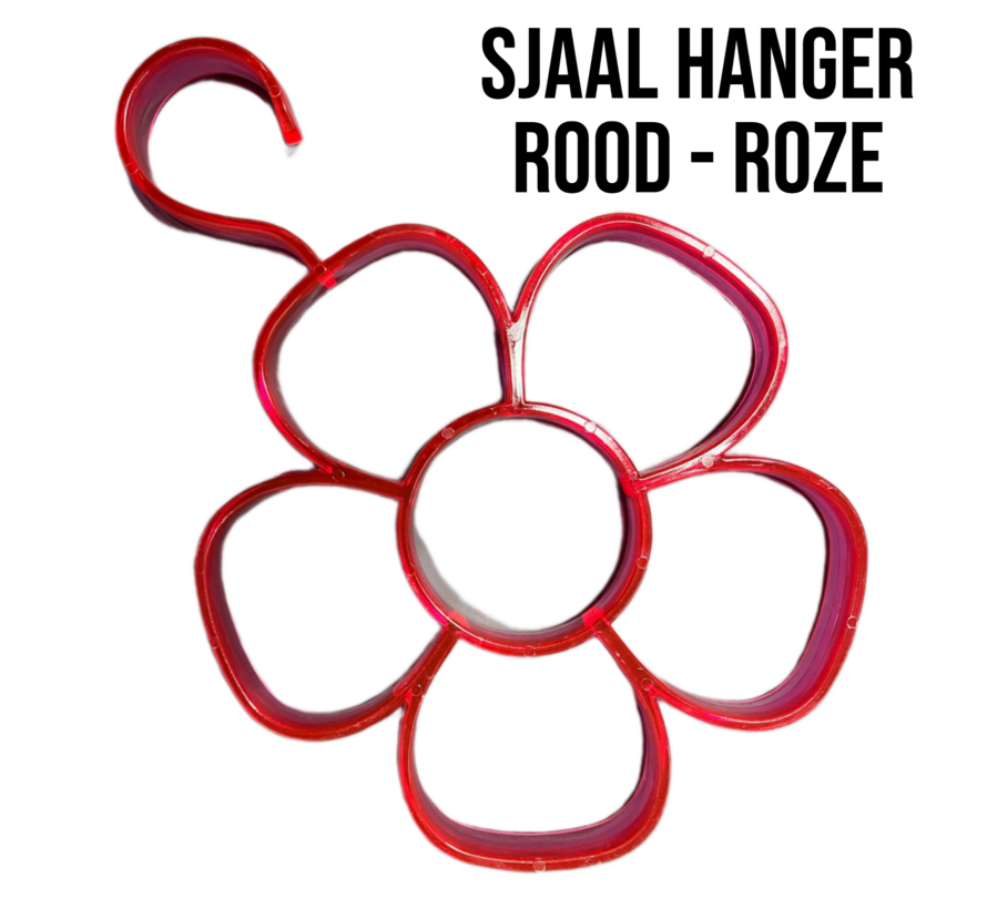 4 STUKS Sjaal Stropdas Hanger Organizer voor Sjaal en Stropdas - Multifunctioneel - Rood/Roze - 26 x 18.5 cm - Set 4 Stuks