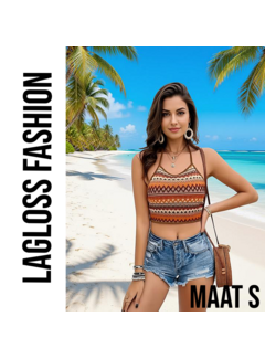 LaGloss Vintage Boho Sexy Tanktop – Halternek – Maat S