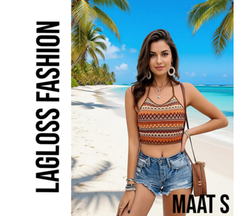 LaGloss Vintage Boho Sexy Tanktop – Halternek – Maat S