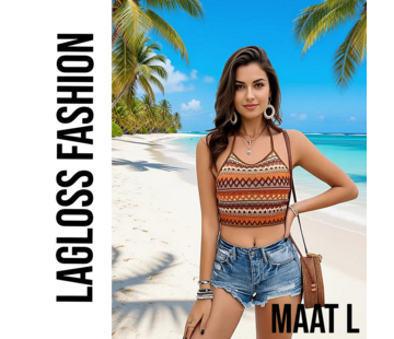 LaGloss Vintage Boho Sexy Tanktop – Halternek – Maat L