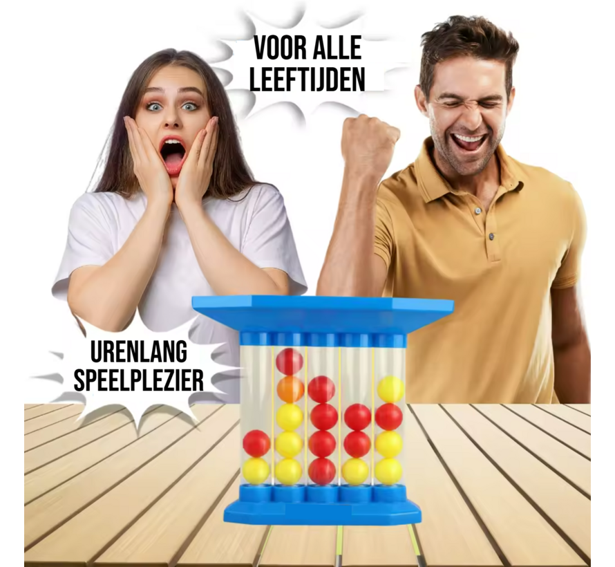 Stuiterballen Spel Stuiterspel met 4 Ballen – Actief & Educatief Speelgoed voor Kinderen - 4 op een rij