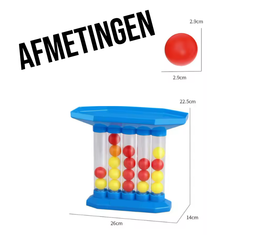 Stuiterballen Spel Stuiterspel met 4 Ballen – Actief & Educatief Speelgoed voor Kinderen - 4 op een rij